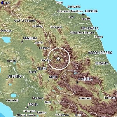 Terremoto, lieve scossa in Valnerina 