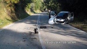 L'auto incidentata