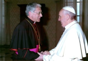 Papa Francesco e mons. Boccardo - 22 aprile 2013